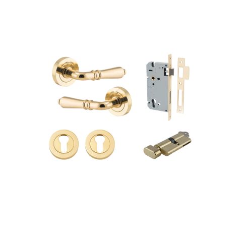 Door TRA9200KENTR60KT Lvr Sarlat Rnd Rose Pair PB D52XP58 Entr Kit
