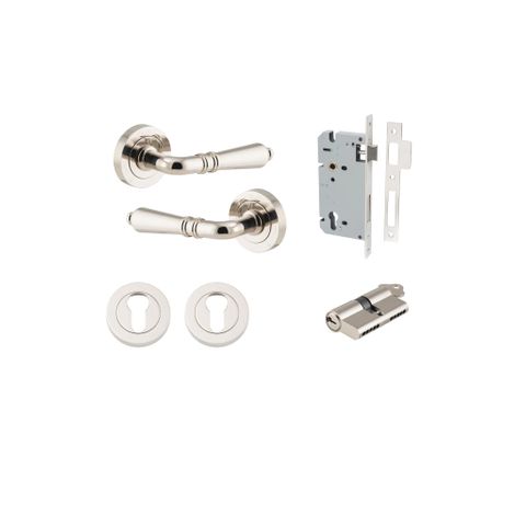 Door TRA9208KENTR60KK Lvr Sarlat Rnd Rose Pair Pn D52XP58 Entr Kit