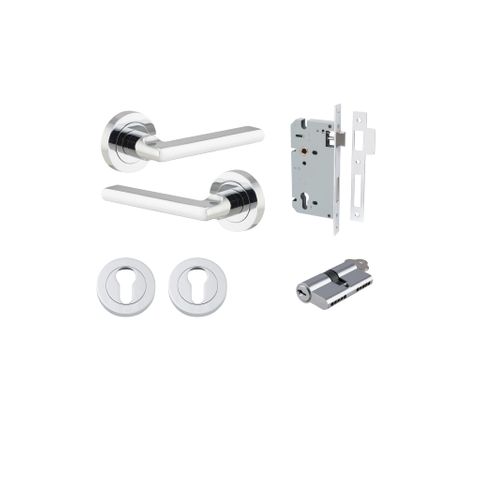 Dr TRA9214KENTR60KK Lvr Btmore Rnd Rose Pair Polished Chrome D52XP58 Entr Kit