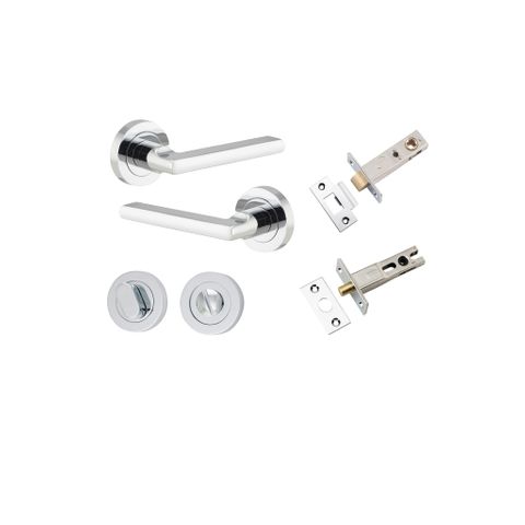 Dr TRA9214KPRIV60 Lvr Btmore Rnd Rose Pair Polished Chrome D52XP58 Priv Kit