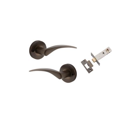 Iver Oxford Round Rose Privacy Lever Kit W/ Latch
