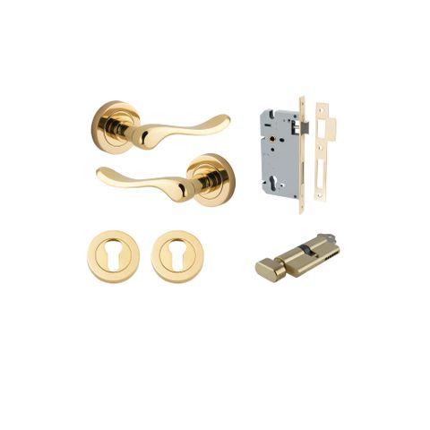 Iver Stirling Round Rose Entrance Lever Kit (Key/Turn)