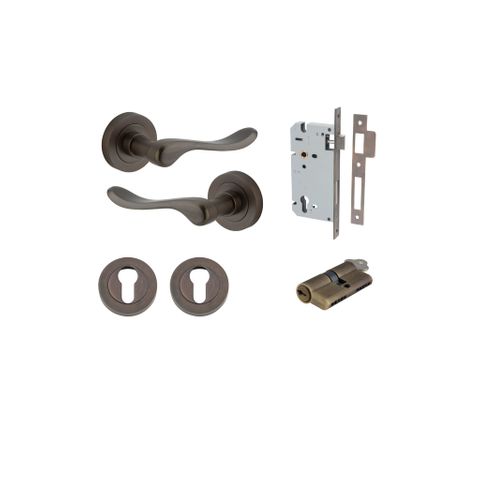 Door TRA20791KENTR60KK Lvr Stirling Rnd Rose Signature Brass D52XP64 Entr Kit