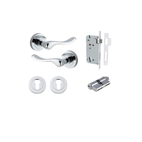 Door TRA20794KENTR60KK Lvr Stirling Rnd Rose Polished Chrome D52XP64 Entr Kit