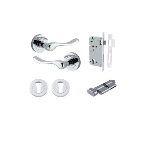 Door TRA20794KENTR60KT Lvr Stirling Rnd Rose Polished Chrome D52XP64 Entr Kit