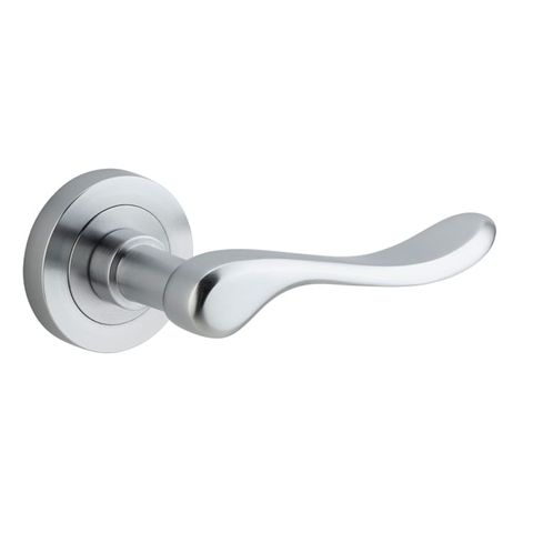 Door TRA20795 Lever Stirling Round Rose Brushed Chrome D52xp64mm