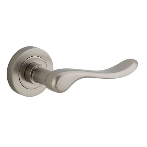 Door TRA20799 Lever Stirling Round Rose Satin Nickel D52xp64mm