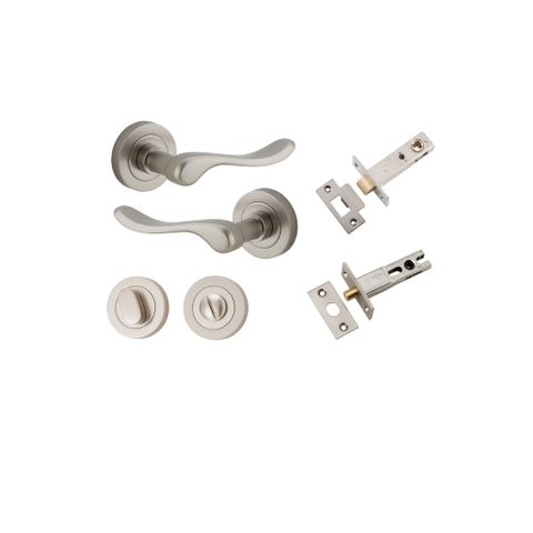 Door TRA20799KPRIV60 Lever Stirling Rnd Rose Satin Nickel D52xp64mm Priv Kit