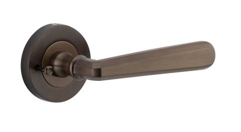 Iver Copenhagen Round Rose Privacy Lever Kit W/ Latch