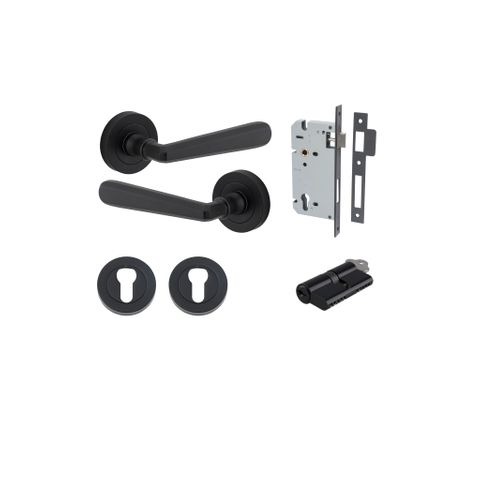 Door TRA20803KENTR60KK Lever Copenhagen Round Rose Mb D52xp61mm Entrance Kit