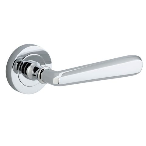 Door TRA20804 Lever Copenhagen Round Rose Polished Chrome D52xp61mm