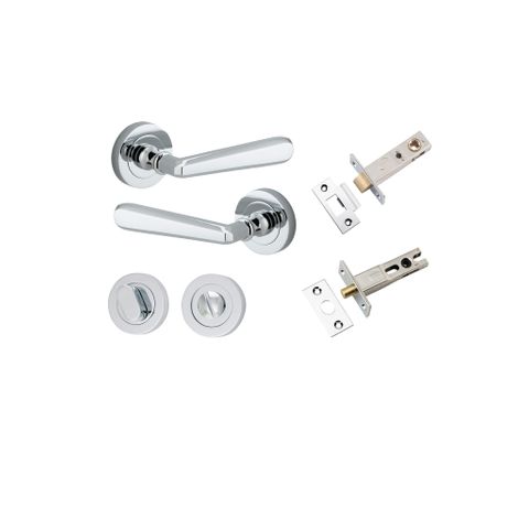Door TRA20804KPRIV60 Lvr Cphgn Rnd Rose Polished Chrome D52XP61 Priv Kit