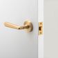Door TRA20806 Lever Copenhagen Round Rose Brushed Brass D52xp61mm