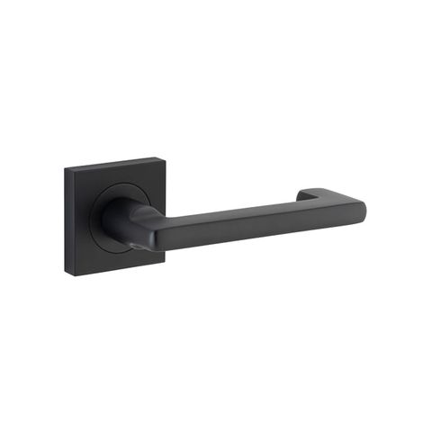 Door TRA21173 Lever Baltimore Return Sqr Rose Mb H52xw52xp58mm