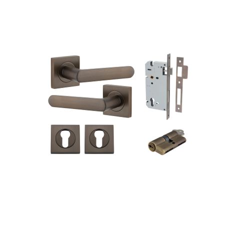 Door TRA21181KENTR60KK Lvr Osaka Sqr Rose Signature Brass H52XW52XP55 Entr Kit