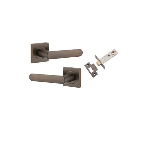 Iver Osaka Square Rose Passage Lever Kit W/ Latch