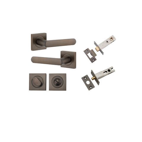 Door TRA21181KPRIV60 Lvr Osaka Sqr Rose Signature Brass H52XW52XP55 Priv Kit