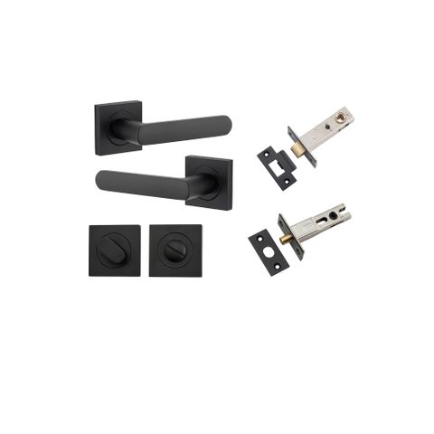 Door TRA21183KPRIV60 Lever Osaka Square Rose Mb H52xw52xp55mm Privacy Kit