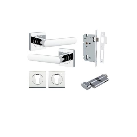 Door TRA21184KENTR60KT Lvr Osaka Sqr Rose Polished Chrome H52XW52XP55 Entr Kit