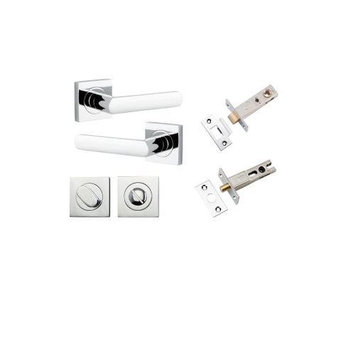 Door TRA21184KPRIV60 Lvr Osaka Sqr Rose Polished Chrome H52XW52XP55 Priv Kit