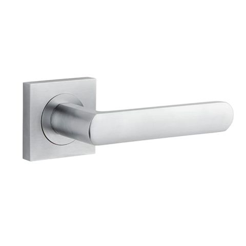 Door TRA21185 Lever Osaka Square Rose Brushed Chrome H52xw52xp55mm
