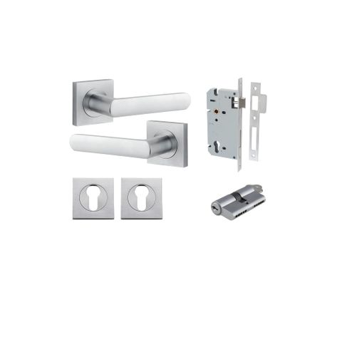 Door TRA21185KENTR60KK Lvr Osaka Sqr Rose Brushed Chrome H52XW52XP55 Entr Kit