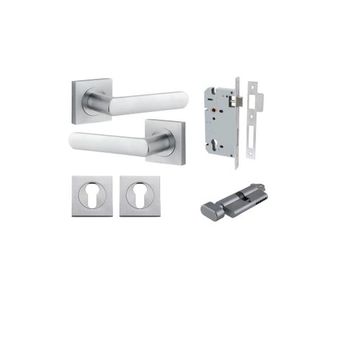 Door TRA21185KENTR60KT Lvr Osaka Sqr Rose Brushed Chrome H52XW52XP55 Entr Kit