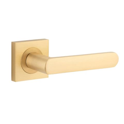 Door TRA21186 Lever Osaka Square Rose Brushed Brass H52xw52xp55mm