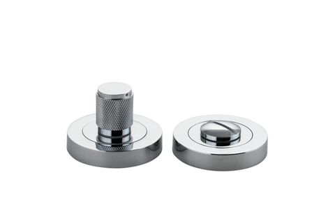 Privacy TRA9414 Turn Brunswick Cfix Round Knurled Polished Chrome