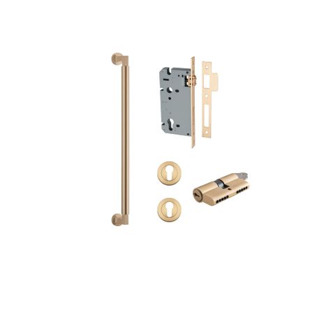 Pull TRA9422KENTR60KK Handle Berlin Euro Pair Brushed Brass L485xw22xp63mm