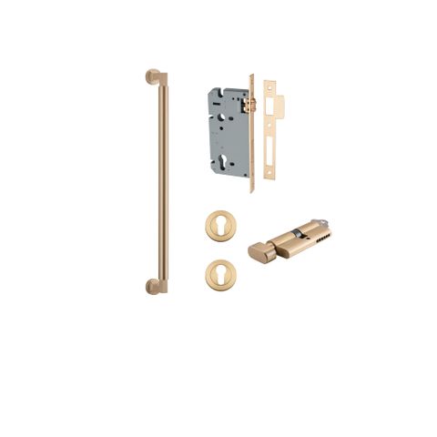 Pull TRA9422KENTR60KT Handle Berlin Euro Pair Brushed Brass L485xw22xp63mm