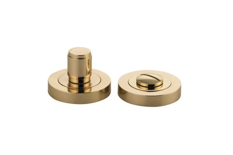 Privacy TRA9450 Turn Berlin Concealed Fix Round Polished Brass
