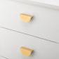 Cupboard TRA21335 Pull Osaka Half Moon Brushed Chrome H150mm Ctc30mm