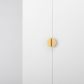 Cupboard TRA21335 Pull Osaka Half Moon Brushed Chrome H150mm Ctc30mm