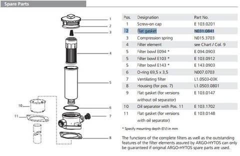 N031.0841 Flat Gasket Seal