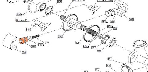 26101 - HMC080 - Displacement Piston - 45 CUBin