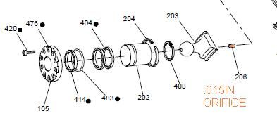 24914 Restrictor Screw .015in Orifice