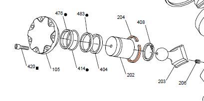 26328 - HMB045 - Piston Retaining Half Ring (Need 2)