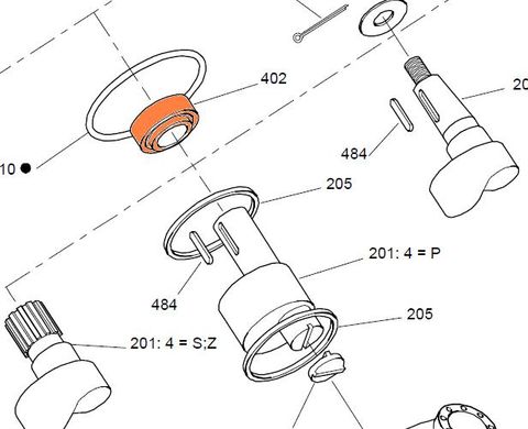 65638 - HMB/C060/080/100 -  Front Bearing