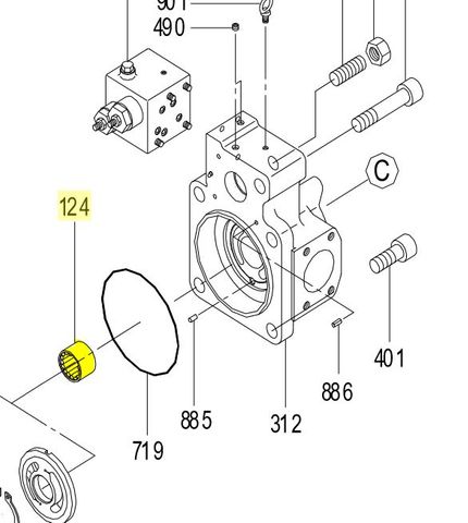 K3VL45  - Needle Bearing for Water Glycol