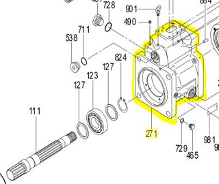 K3VL80 - Pump Casing SAE C for Power Control