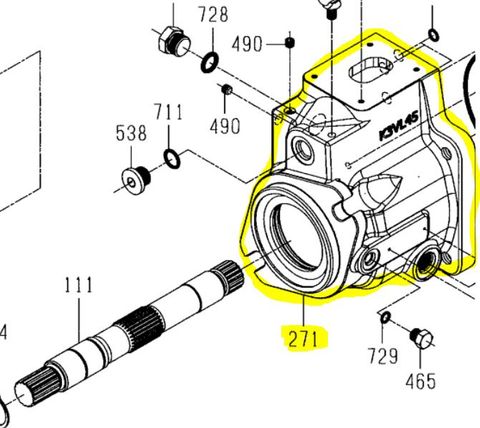 K3VL45/60 -  Pump Casing SAE B for Power Control