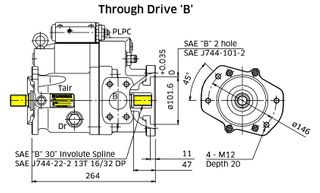 K3VL45/60 - 'T' Splined Shaft SAE B without TD