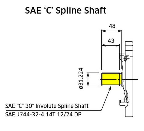 K3VL112/140 - 'C' Splined Shaft SAE C with TD