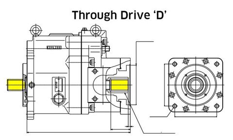 K3VL200 - 'S' Splined Shaft SAE D with TD
