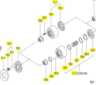 K3VL112 - Rotary Kit LH