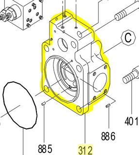 K3VL200 - Valve Cover LH UNC Ports