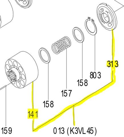 K3VL112 -Valve Cover RH Rear ported Metric ports