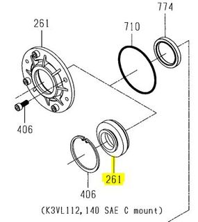 K3VL112/140 - Shaft Seal Cover SAE C version