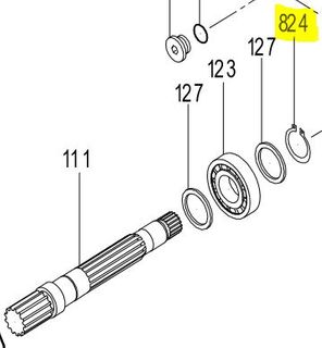 K3VL45 - Circlip for Water Glycol shaft